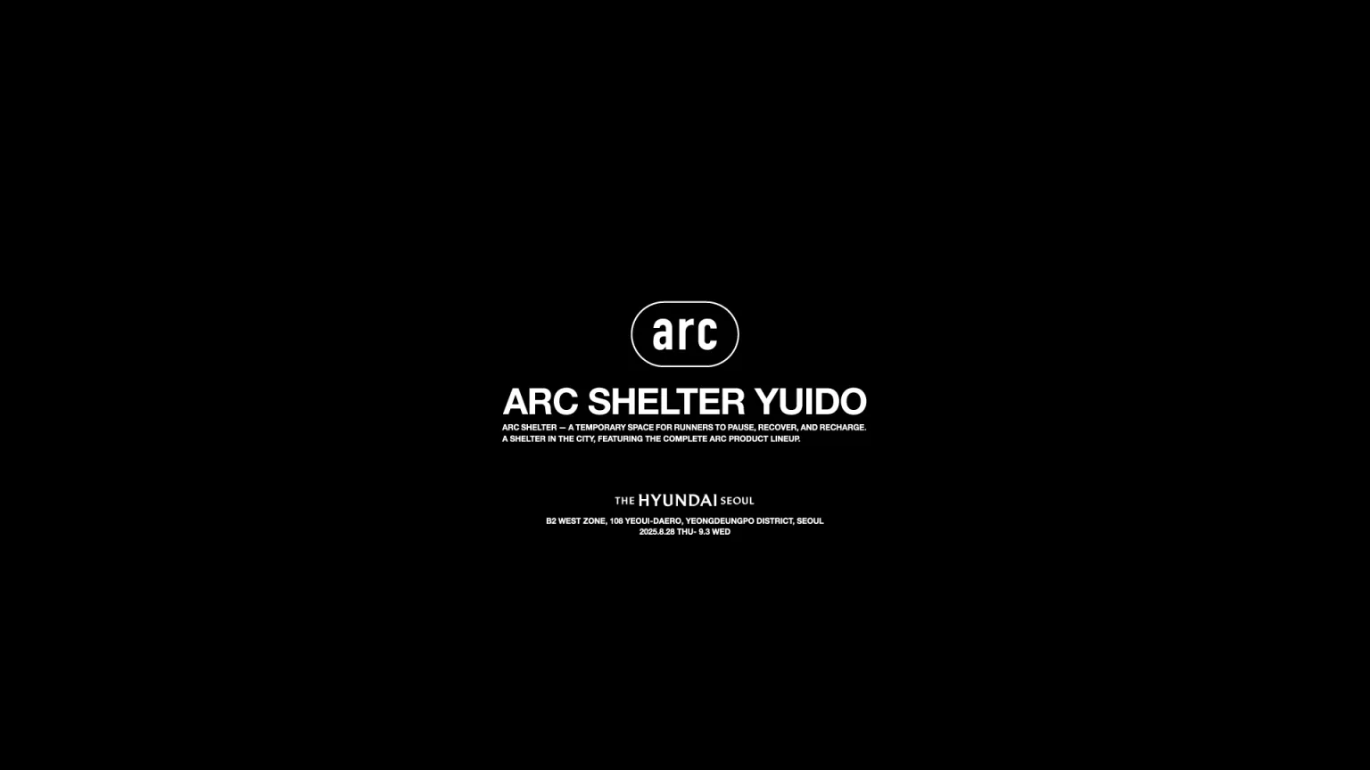 arc shelter jeju popup store info